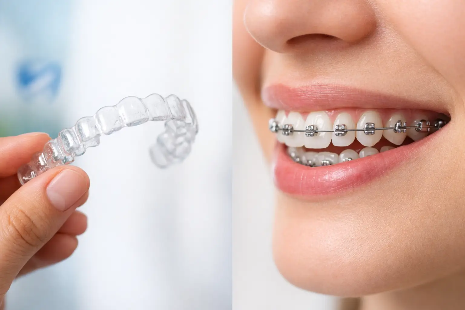 Clear aligners vs braces: qué opción le conviene
